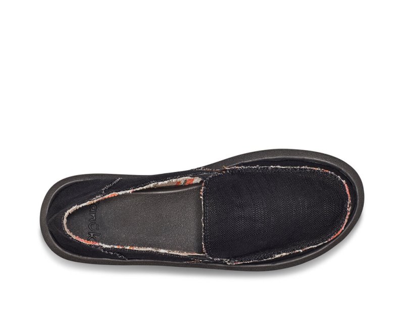 Sanuk Donna St Hemp Women's Shoes Black | Canada 160OKI